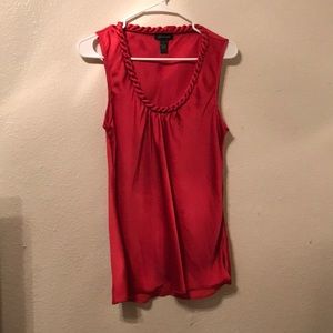 Spense sleeveless Silky Blouse in Cranberry Red